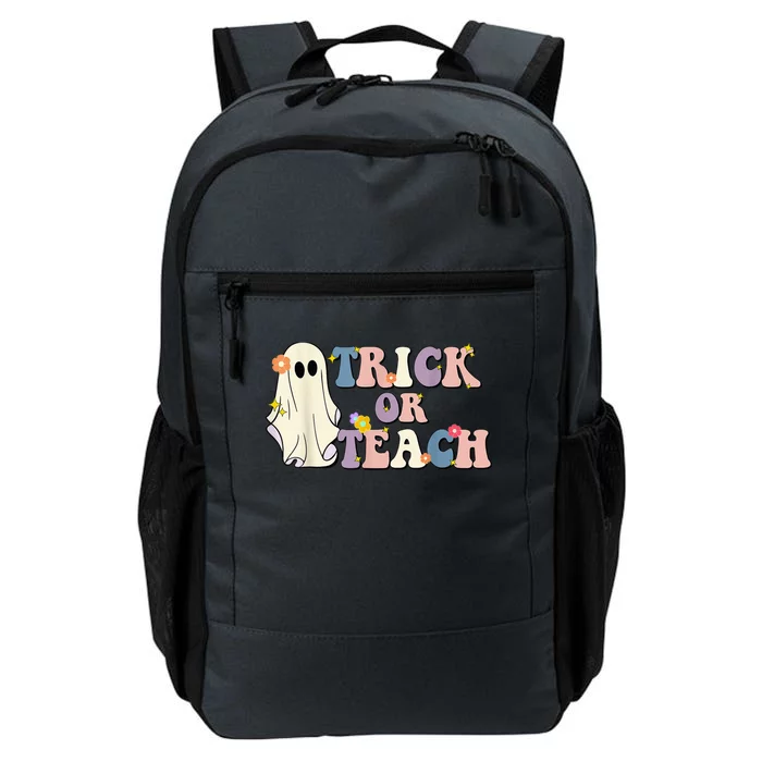 Groovy Trick or Teach Funny Teacher Halloween  Wo Daily Commute Backpack