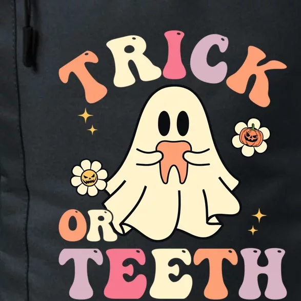 Groovy Trick Or Teeth Funny Dental Halloween Dentist Costume Gift Daily Commute Backpack