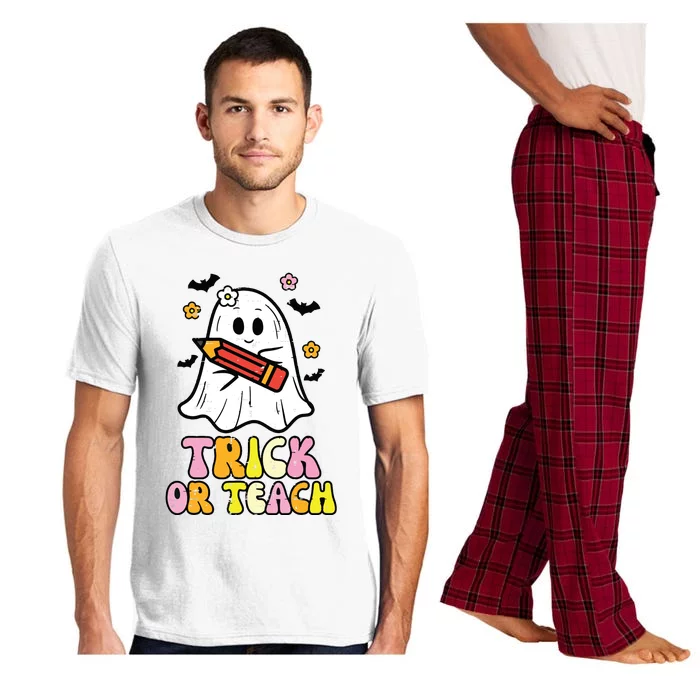 Ghost Trick Or Teach Retro Teacher Halloween Costume Pajama Set