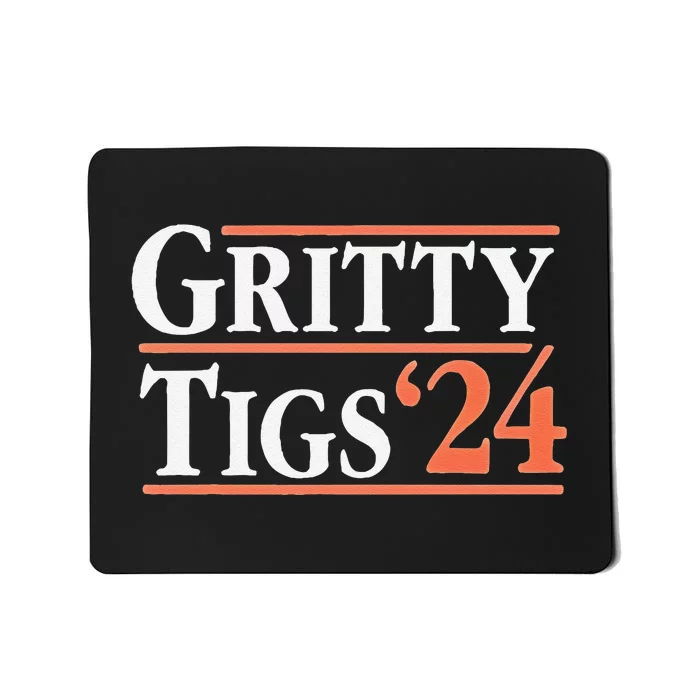 Gritty Tigs October Ready 2024 Playoff Baseball Season Mousepad