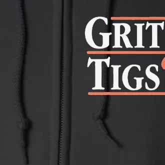 Gritty Tigs October Ready 2024 Playoff Baseball Season Full Zip Hoodie