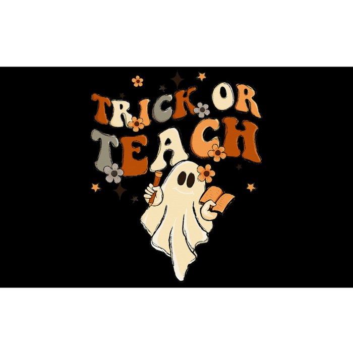 Groovy Trick Or Teach Halloween Teacher Life Retro Vintage Bumper Sticker