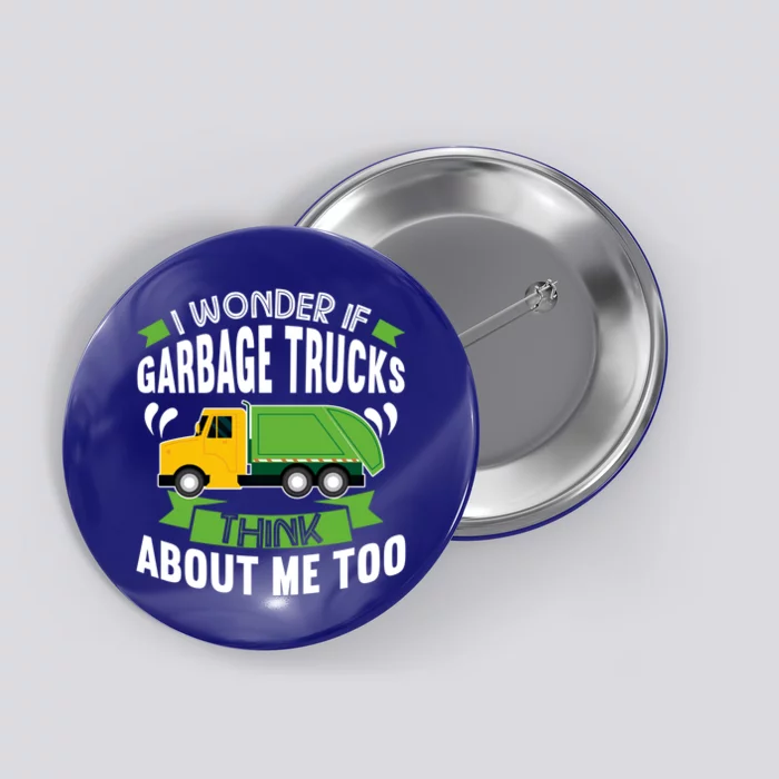 Garbage Truck Outfit Recycling Trash Gift Button