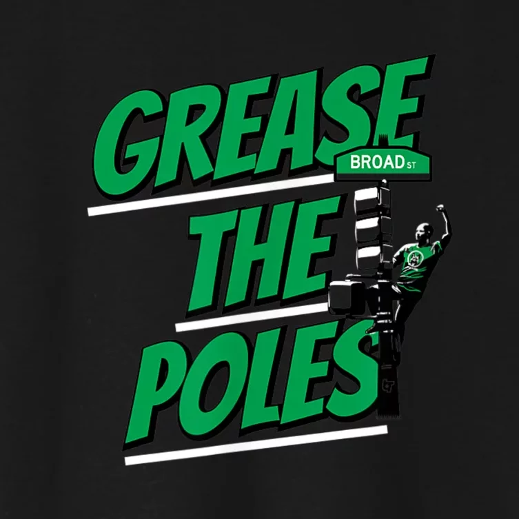 Grease The Poles Philadelphia Football Women's Crop Top Tee