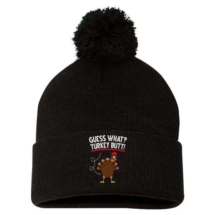 Guess Turkey Pilgrim Thanksgiving Pom Pom 12in Knit Beanie