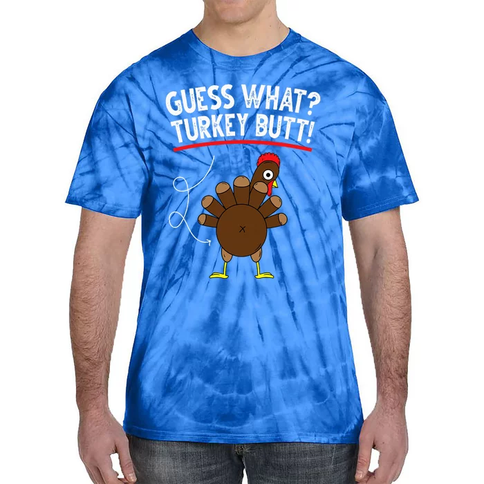 Guess Turkey Pilgrim Funny Thanksgiving Tie-Dye T-Shirt