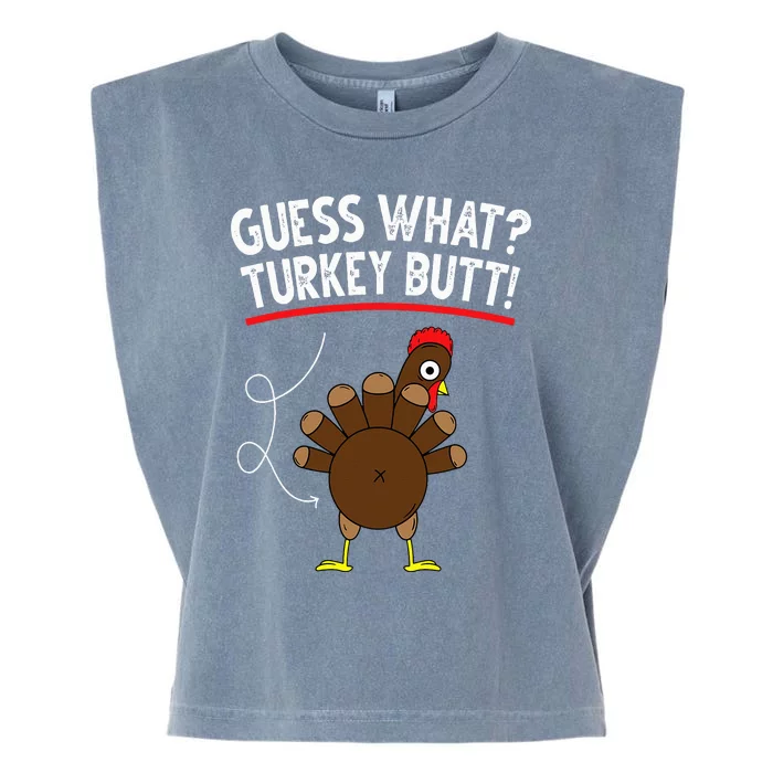 Guess Turkey Pilgrim Funny Thanksgiving Garment-Dyed Women's Muscle Tee