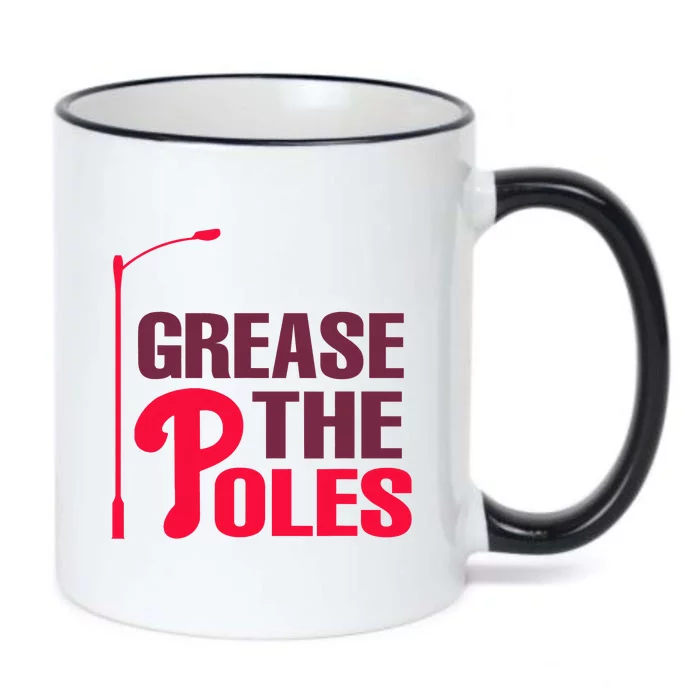 Grease The Poles Philadelphia Baseball Fan Lover Black Color Changing Mug