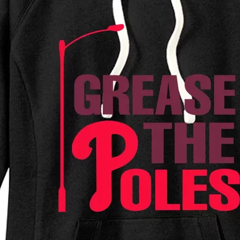 Grease The Poles Philadelphia Baseball Fan Lover Women's Fleece Hoodie