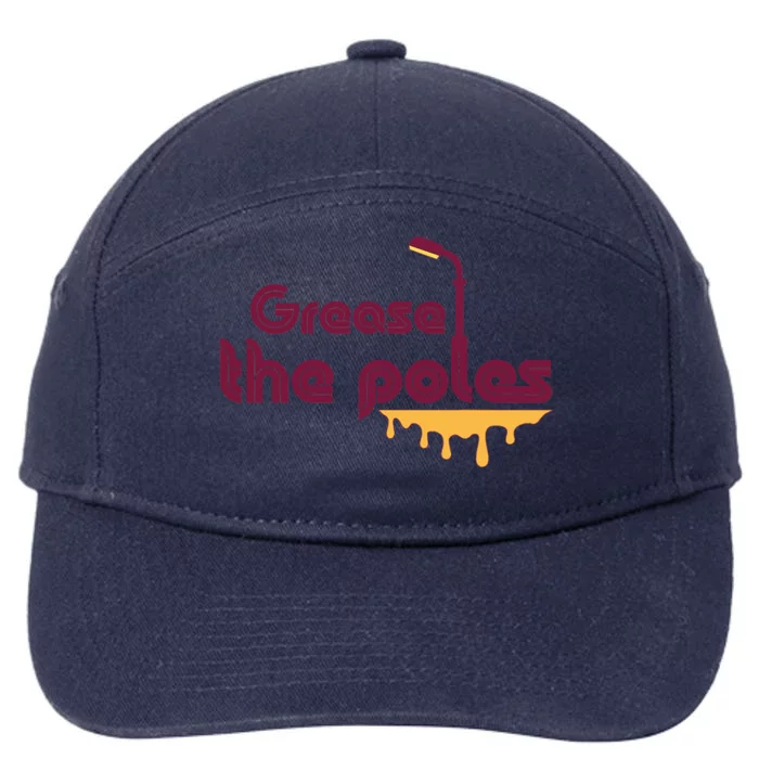 Grease The Poles Philadelphia Baseball Fan Lover 7-Panel Snapback Hat