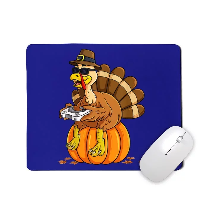 Gamer Turkey Pumpkin Retro Thanksgiving Video Games Cool Gift Mousepad