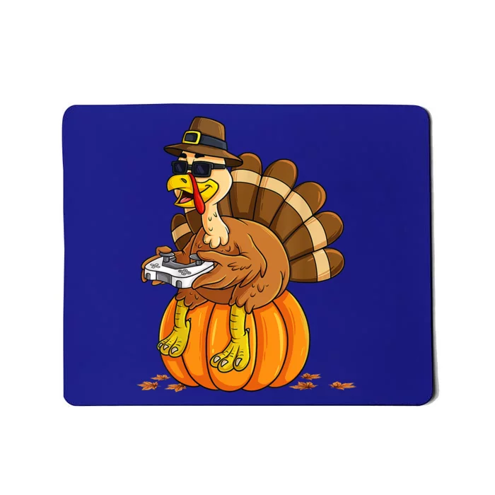 Gamer Turkey Pumpkin Retro Thanksgiving Video Games Cool Gift Mousepad