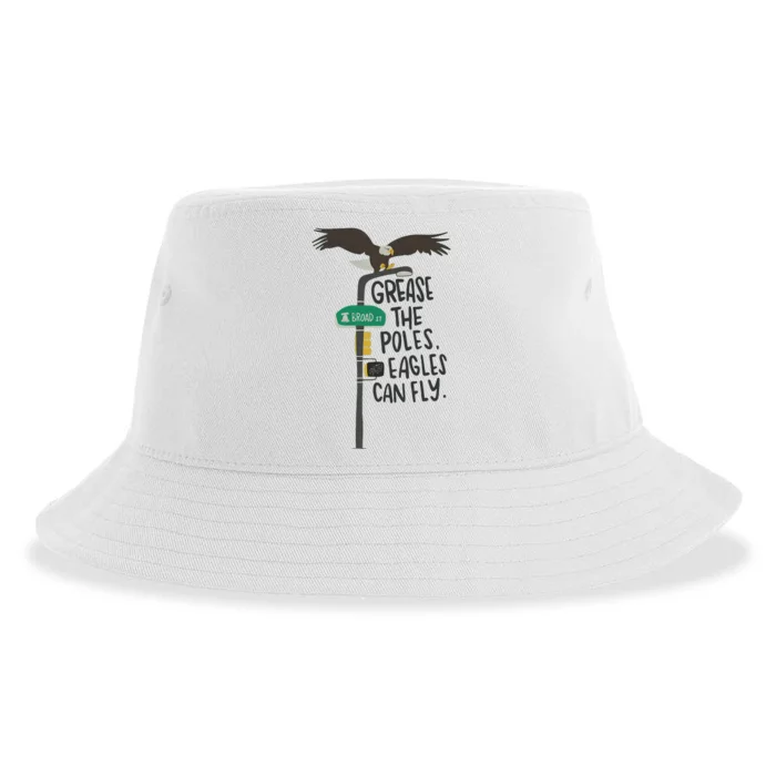 Grease The Poles Fly Philadelphia Football Philly Sports Team Sustainable Bucket Hat