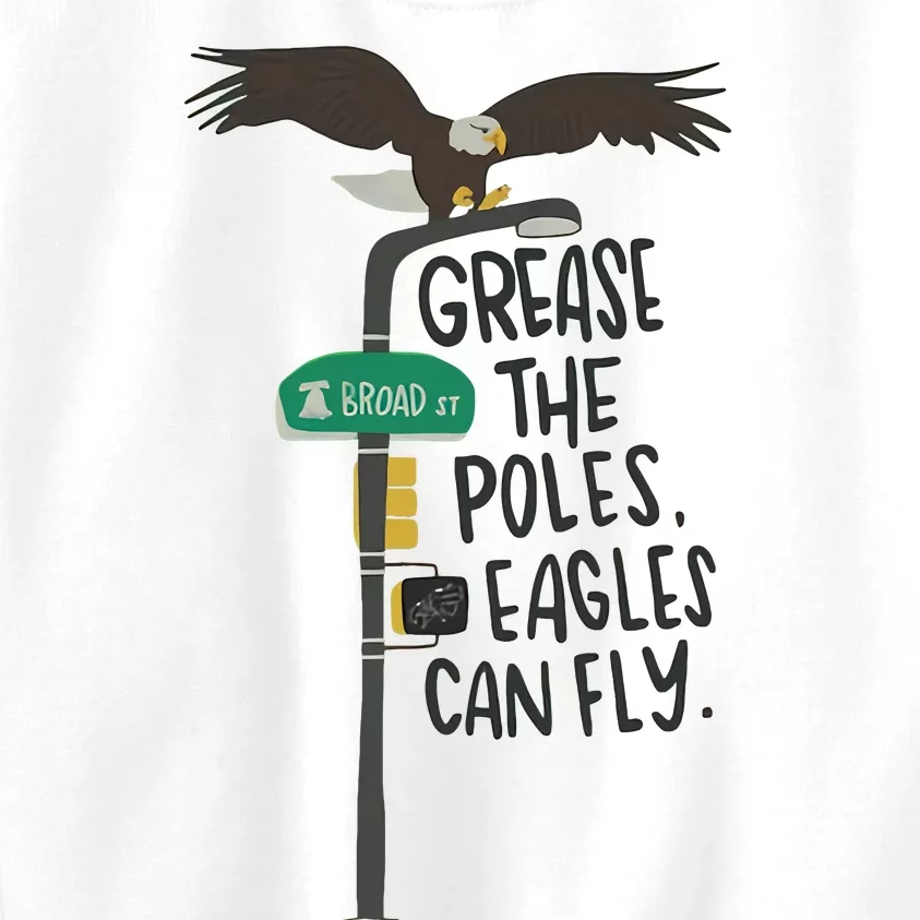 Grease The Poles Fly Philadelphia Football Philly Sports Team Kids Sweatshirt