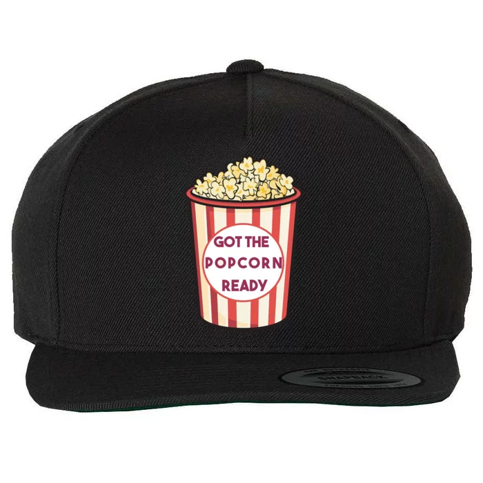 Got The Popcorn Ready Movie Night Wool Snapback Cap