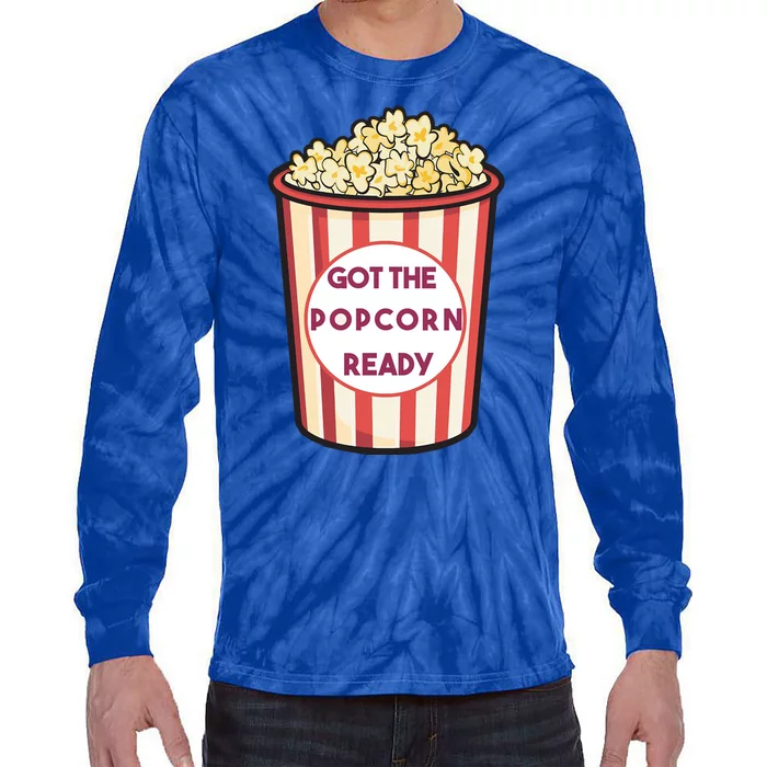 Got The Popcorn Ready Movie Night Tie-Dye Long Sleeve Shirt