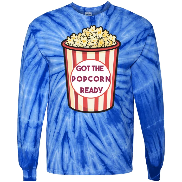 Got The Popcorn Ready Movie Night Tie-Dye Long Sleeve Shirt