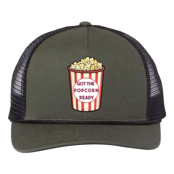 Got The Popcorn Ready Movie Night Retro Rope Trucker Hat Cap