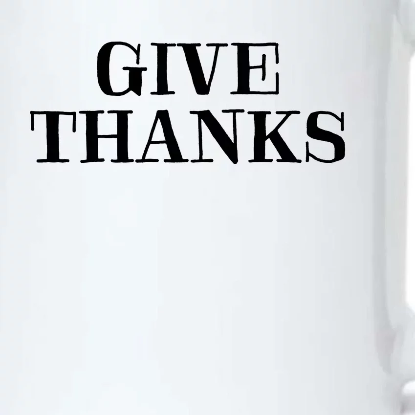 Give Thanks Positive Quote Thanksgiving Black Color Changing Mug