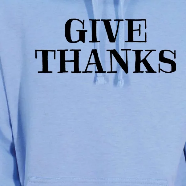 Give Thanks Positive Quote Thanksgiving Unisex Surf Hoodie