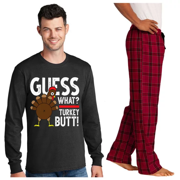 Guess Turkey Pilgrim Funny Thanksgiving Long Sleeve Pajama Set