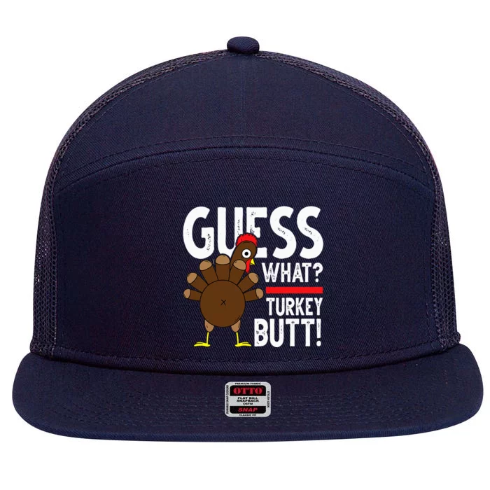 Guess Turkey Pilgrim Funny Thanksgiving 7 Panel Mesh Trucker Snapback Hat