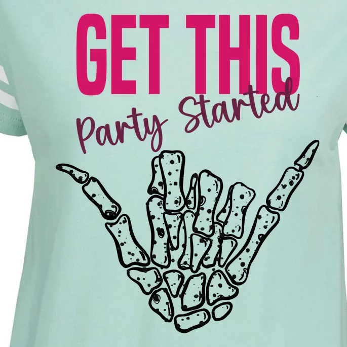 Get This Party Started Rock Skeleton Enza Ladies Jersey Football T-Shirt