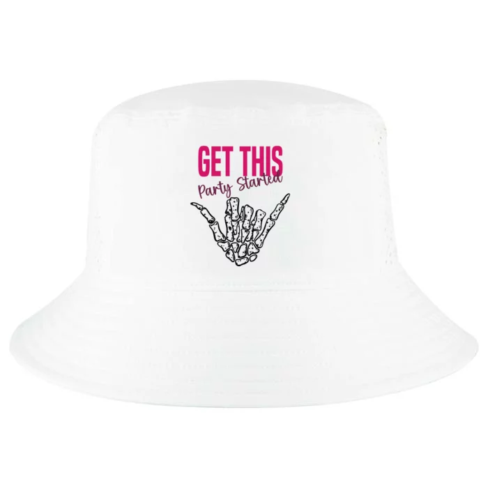 Get This Party Started Rock Skeleton Cool Comfort Performance Bucket Hat