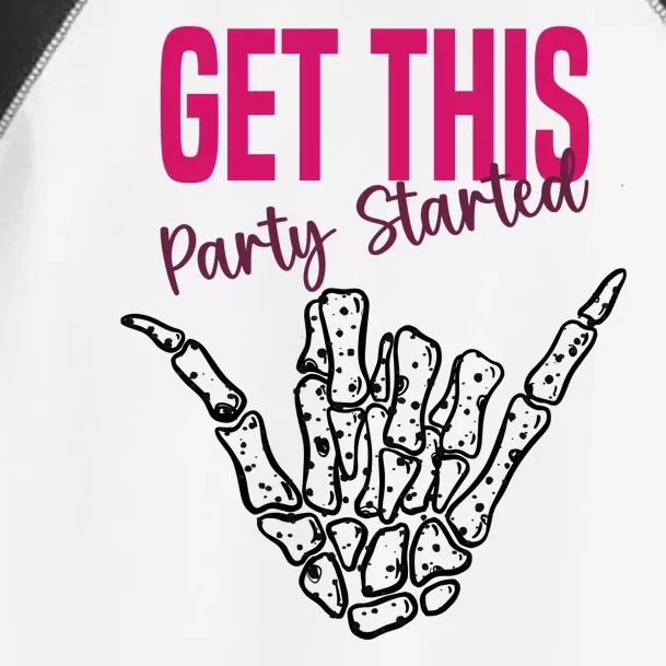 Get This Party Started Rock Skeleton Toddler Fine Jersey T-Shirt