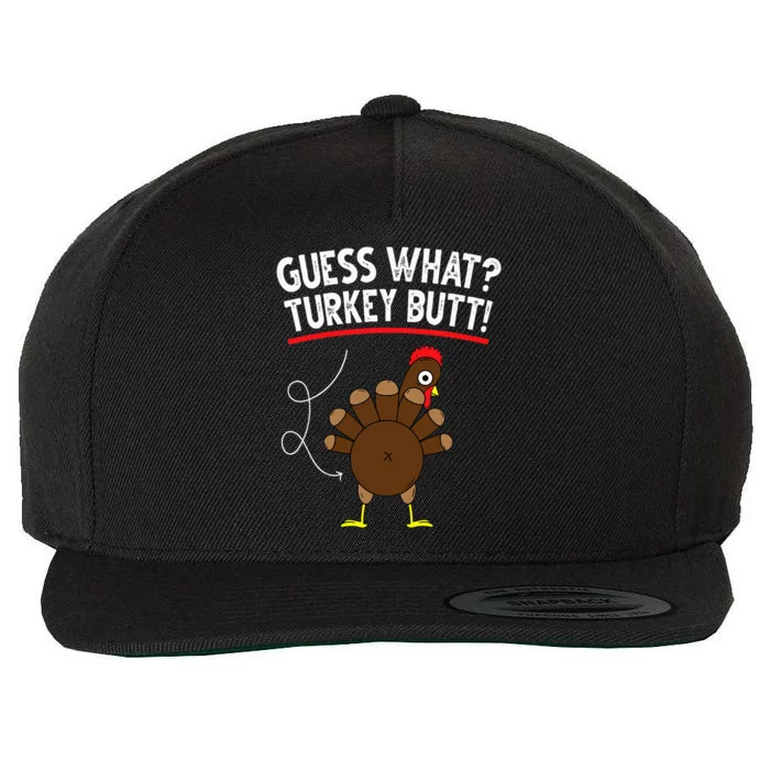 Guess Turkey Pilgrim Funny Thanksgiving Wool Snapback Cap