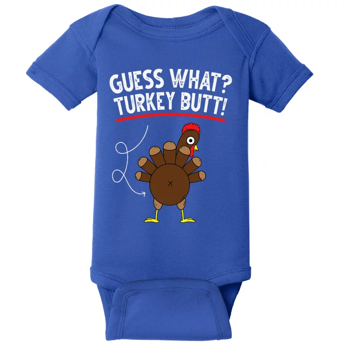 Guess Turkey Pilgrim Funny Thanksgiving Funny Baby Bodysuit