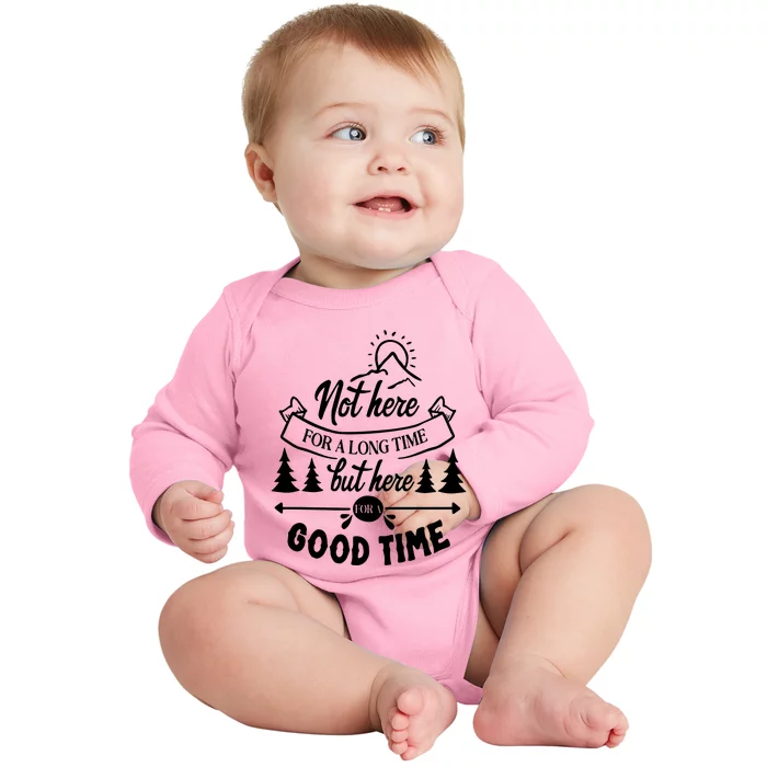 Good Time Positive Message Baby Long Sleeve Bodysuit