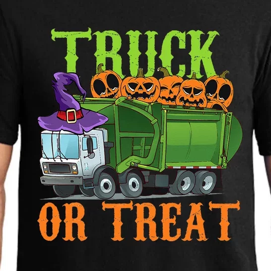 Garbage Truck Pumpkins Baby Halloween Pajama Set