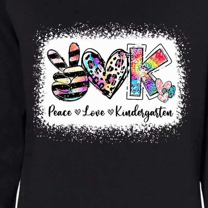 Grade Teacher Peace Love Kindergarten Team Kinder Bleached Womens California Wash Sweatshirt