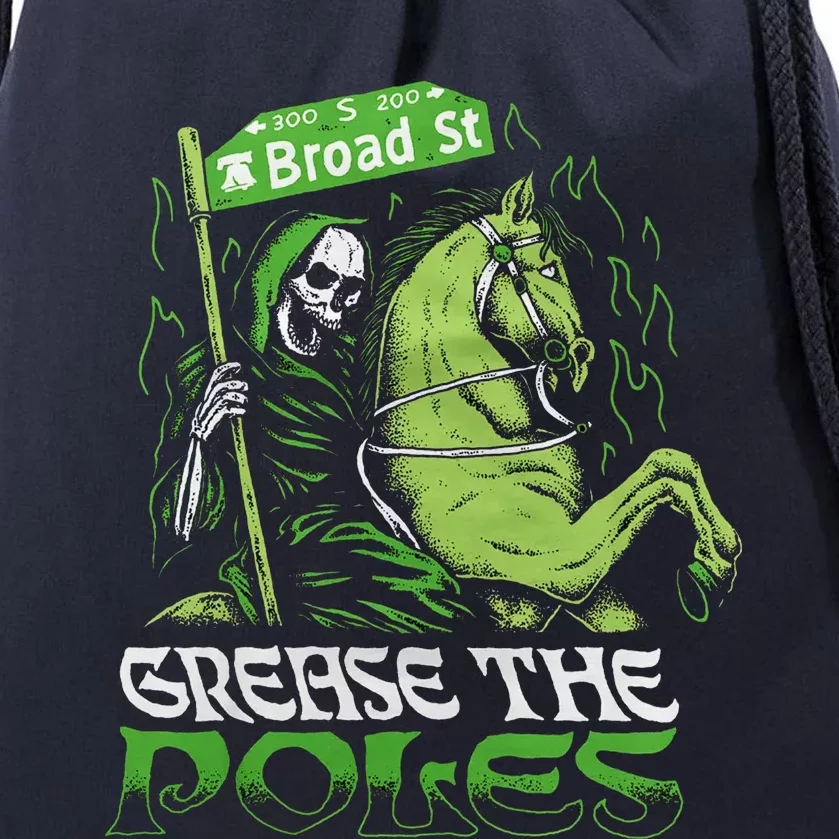 Grease The Poles Drawstring Bag