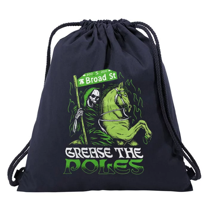 Grease The Poles Drawstring Bag