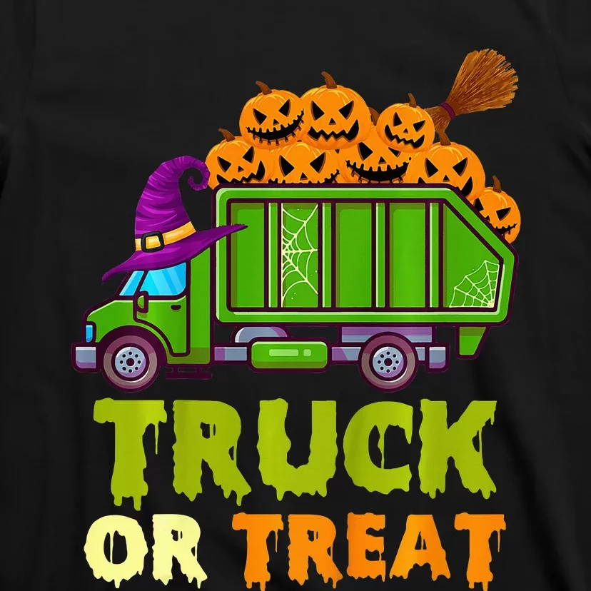 Garbage Truck Pumpkins Halloween T-Shirt