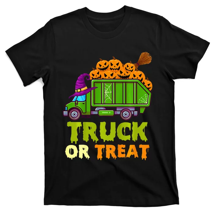 Garbage Truck Pumpkins Halloween T-Shirt