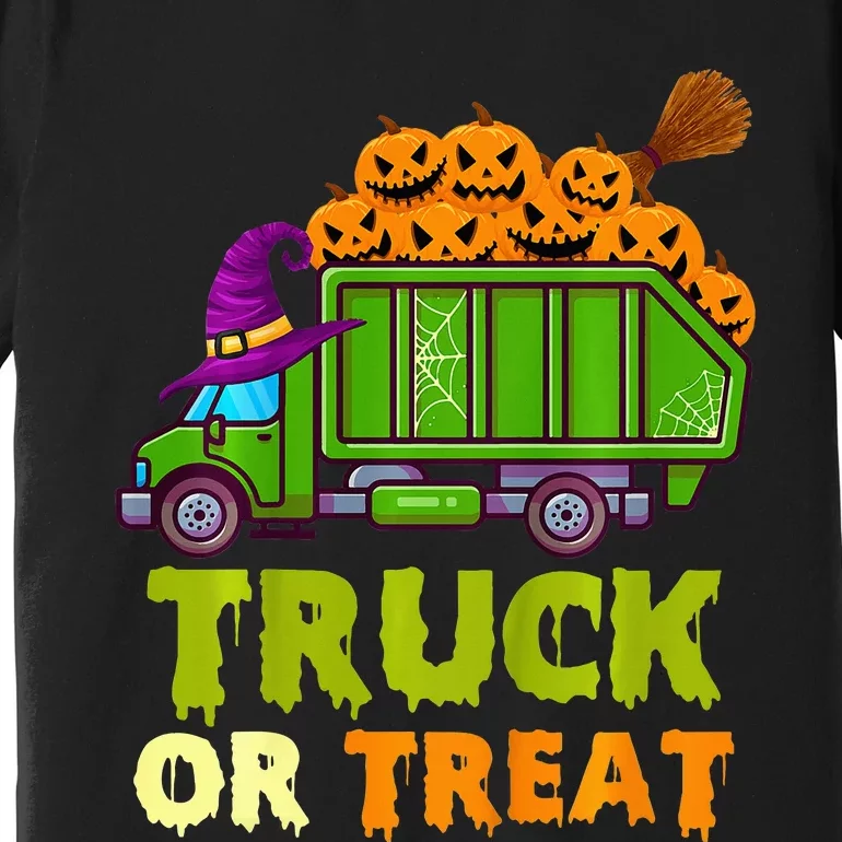 Garbage Truck Pumpkins Halloween Premium T-Shirt