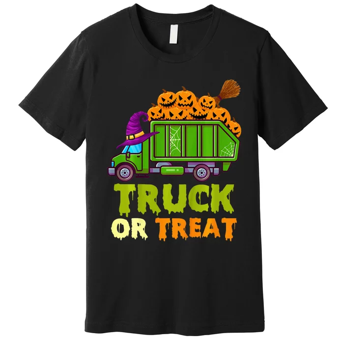 Garbage Truck Pumpkins Halloween Premium T-Shirt