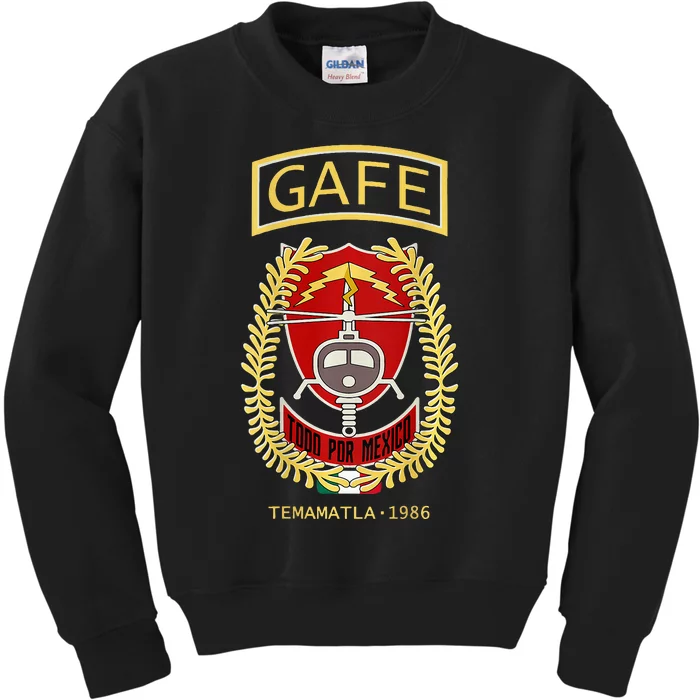 Gafes Tudo Por Mexico Special Force Fuerzas Especiales Kids Sweatshirt