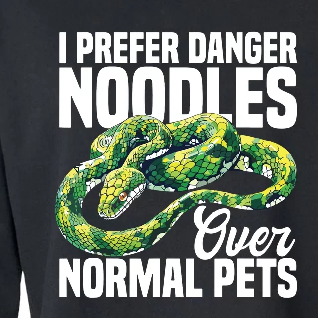 Green Tree Python Cage Reptile Keeper Snake Food Python Cropped Pullover Crew