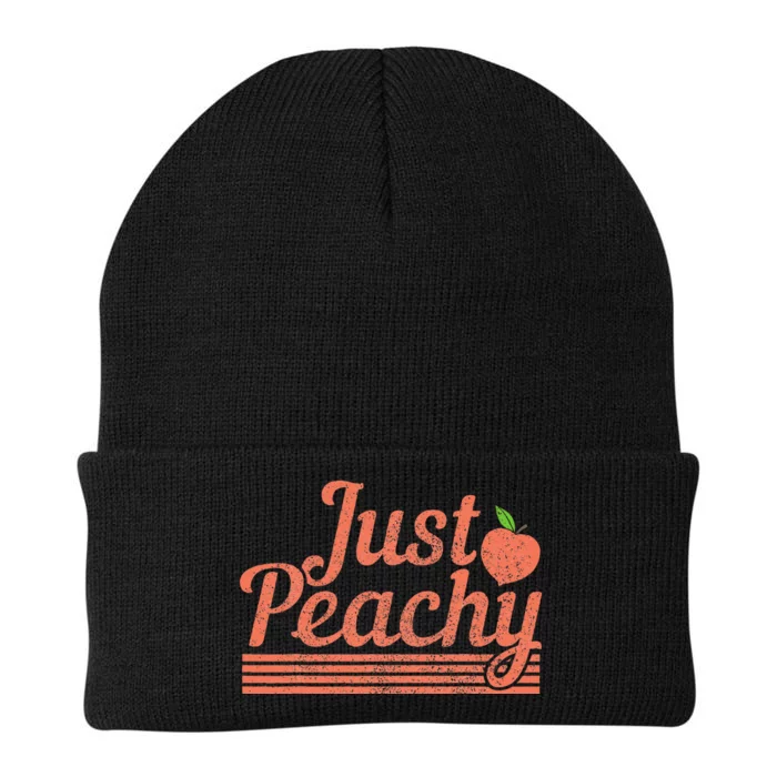 Georgia The Peach State Peachy Knit Cap Winter Beanie