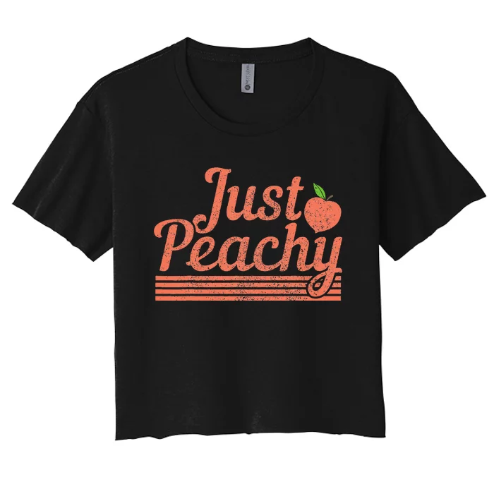 Georgia The Peach State Peachy Women's Crop Top Tee