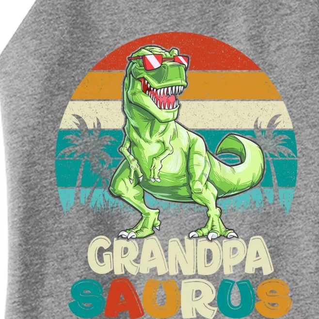 Grandpasaurus T Rex Dinosaur Grandpa Saurus Family Matching Gift Women’s Perfect Tri Rocker Tank