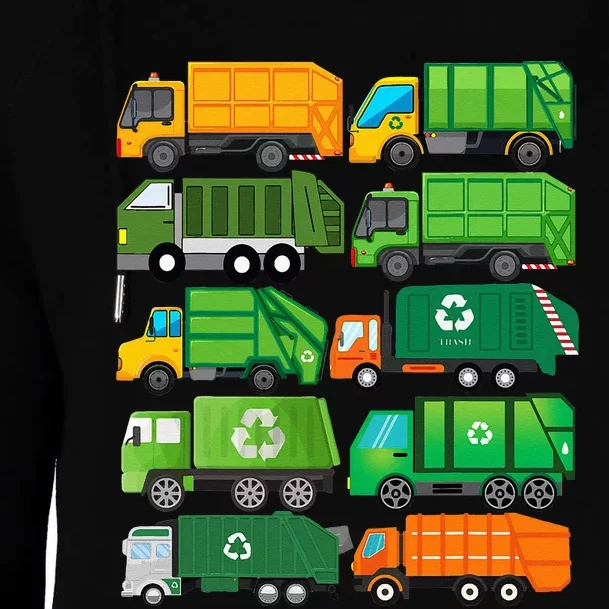 Garbage Truck Recycling Day Trash Waste Separation Birthday Womens Funnel Neck Pullover Hood