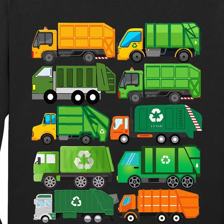 Garbage Truck Recycling Day Trash Waste Separation Birthday Tall Long Sleeve T-Shirt