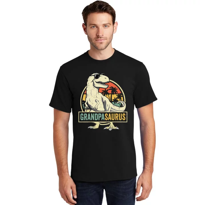 Grandpasaurus T Rex Dinosaur Grandpa Saurus Family Matching Tall T-Shirt