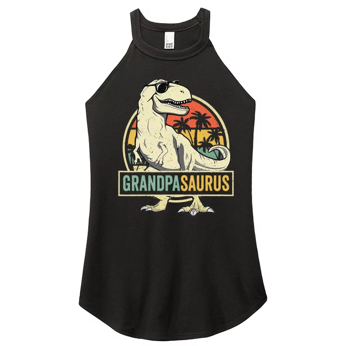 Grandpasaurus T Rex Dinosaur Grandpa Saurus Family Matching Women’s Perfect Tri Rocker Tank