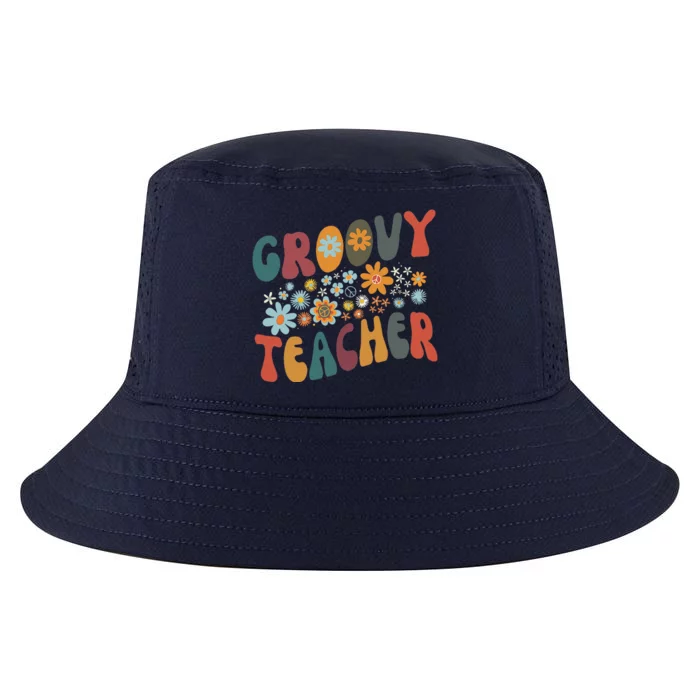 Groovy Teacher Retro Colorful Design Teacher Day Teaching Cool Comfort Performance Bucket Hat